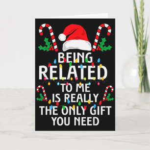 Tarjeta Ser Pariente Mío Divertida Navidad Familia Xmas Pa