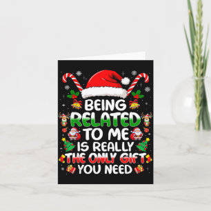Tarjeta Ser Pariente Mío Divertida Navidad Familia Xmas Pa