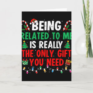 Tarjeta Ser Pariente Mío Divertida Navidad Familia Xmas Pa