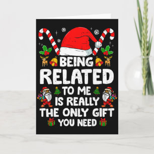 Tarjeta Ser Pariente Mío Divertido Navidad Familia Xmas Pa