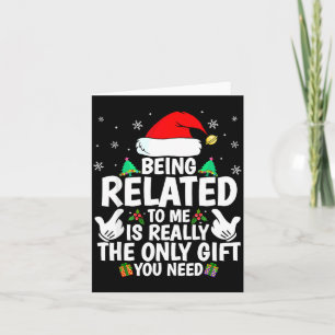 Tarjeta Ser Pariente Mío Divertido Navidad Familia Xmas Pa