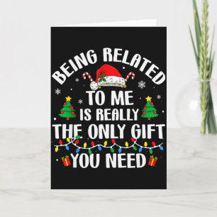 Tarjeta Ser Pariente Mío Divertido Navidad Familia Xmas Pa