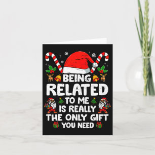 Tarjeta Ser Pariente Mío Divertido Navidad Familia Xmas Pa