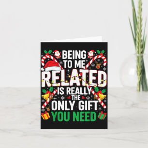 Tarjeta Ser Pariente Mío Divertido Navidad Familia Xmas Pa