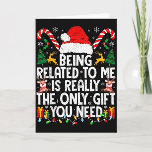 Tarjeta Ser Pariente Mío Divertido Navidad Familia Xmas Pa