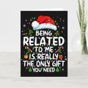Tarjeta Ser Pariente Mío Divertido Navidad Familia Xmas Pi
