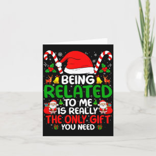 Tarjeta Ser Pariente Mío Divertido Navidad Familia Xmas Pi