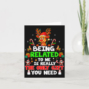 Tarjeta Ser Pariente Mío Divertido Navidad Familia Xmas Pi
