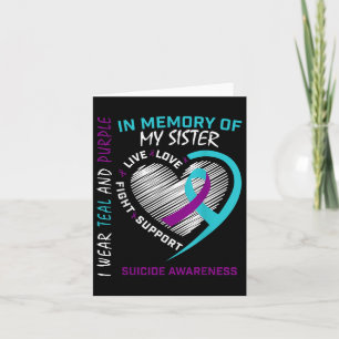Tarjeta Ser querido en memoria de la hermana Conciencia de