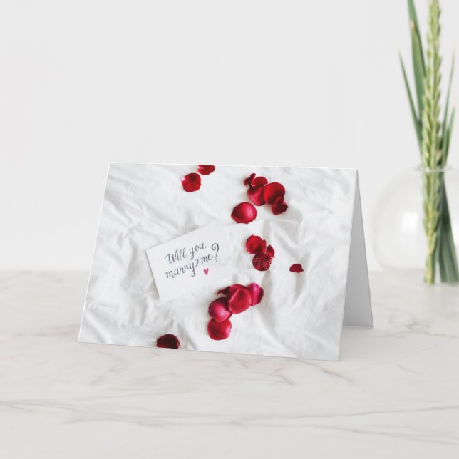 TARJETA SER ROMÁNTICO COMO LE PREGUNTO **CASARME*** TARJET (Anverso)