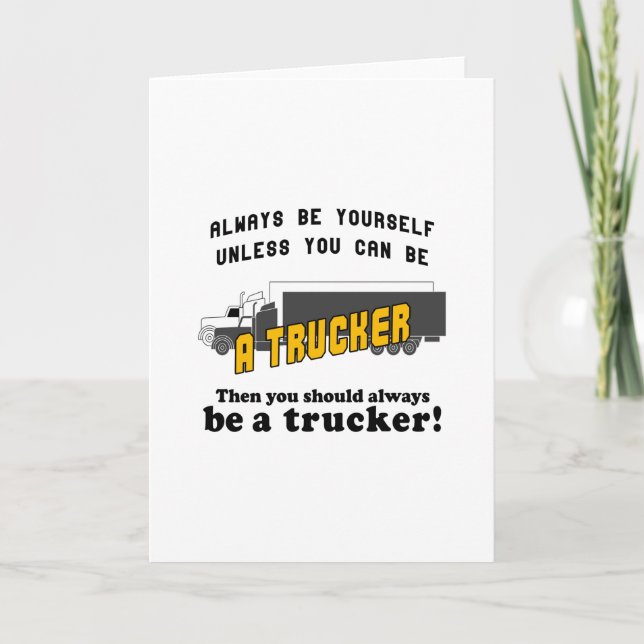 Tarjeta Ser siempre un camionero (Anverso)