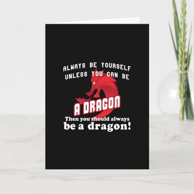 Tarjeta Ser siempre un dragón (Anverso)