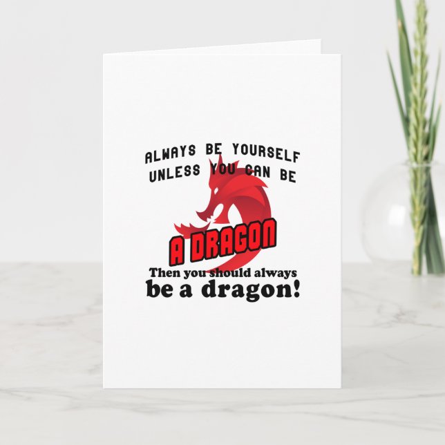 Tarjeta Ser siempre un dragón (Anverso)