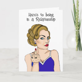 Tarjeta Ser soltera | Sacando el dedo a las relaciones