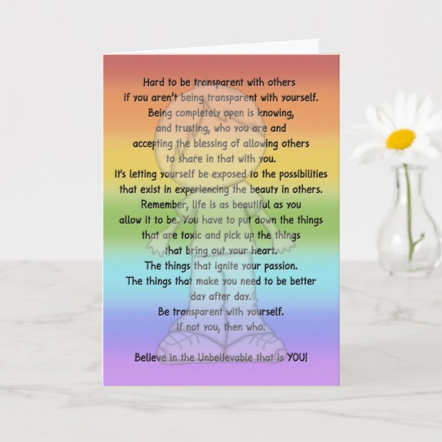 Tarjeta Ser transparente (Planta pequeña)