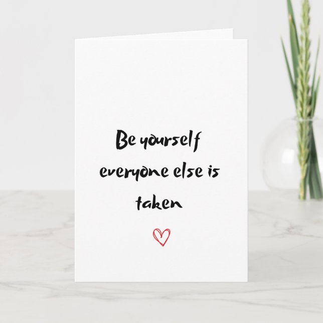 Tarjeta Ser tu carta mínima Inspiradora (Anverso)