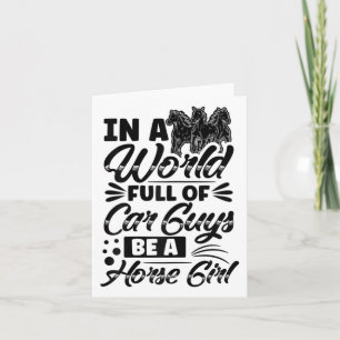 Tarjeta Ser un Chica ecuestre en equitación