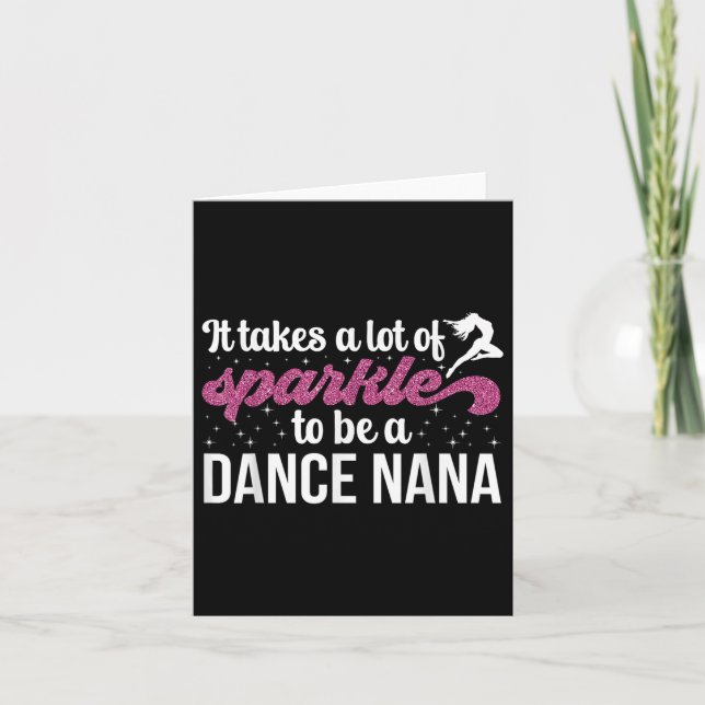 Tarjeta Ser una Nana de Baile Abuela Nana Bailando de un B (Anverso)