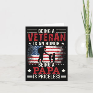 Tarjeta Ser Veterano Es Un Honor Ser Papa Es Priceles