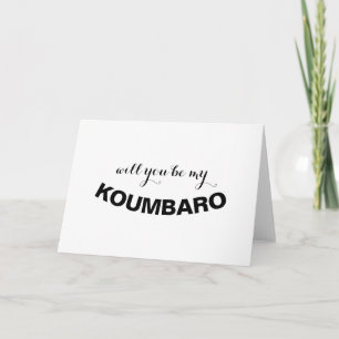 Tarjeta será mi propuesta religiosa griega KOUMBARO C