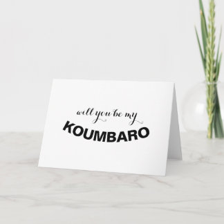 Tarjeta será mi propuesta religiosa griega KOUMBARO C