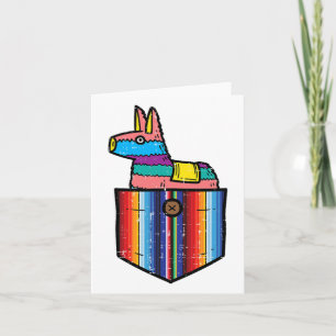 Tarjeta Serape de Piñata de Bolsillo Cinco De Mayo Fiesta 