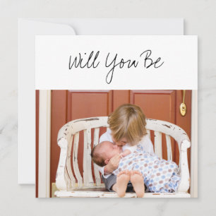 Tarjeta ¿Serás el Padrino Bebé y la Foto De La Hermandad?