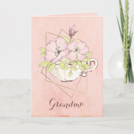 Tarjeta ¿Serás Mi Abuela Bonito Boda Rosa?