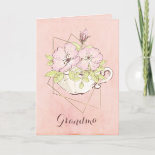 Tarjeta ¿Serás Mi Abuela Bonito Boda Rosa?