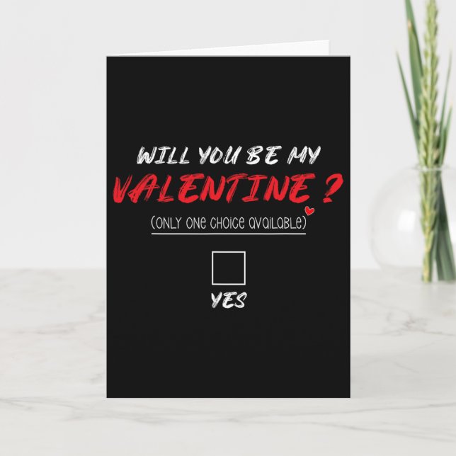 Tarjeta ¿Serás Mi Camiseta Del Día De San Valentín  (Anverso)