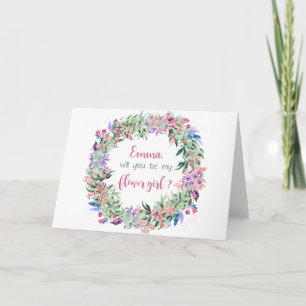 Tarjeta ¿Serás mi chica de Flor?