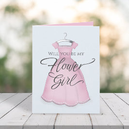 Tarjeta ¿Serás mi dama de flores? Propuesta de boda