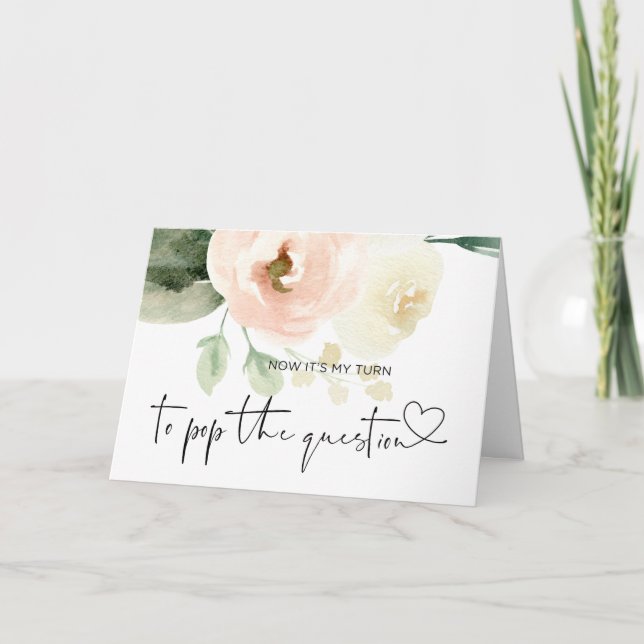 Tarjeta ¿Serás mi dama de honor la novia de la pregunta? (Anverso)