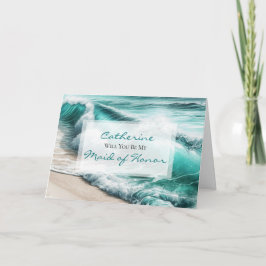 Tarjeta ¿Serás mi doncella de honor| Propuesta de Boda?