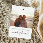 Tarjeta ¿Serás mi empleada del partido de honor?<br><div class="desc">No puedes decir que lo hago sin ella. Invite a sus mejores amigos a estar en su fiesta de bodas con esta elegante tarjeta de fotos.</div>