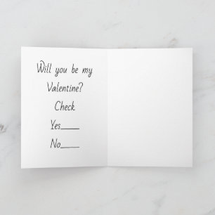 Tarjeta ¿Serás mi enamorado/a en el día de San Valentín?