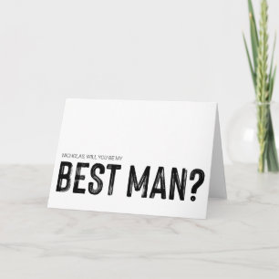 Tarjeta ¿Serás Mi Mejor Propuesta De Hombre Preguntando Bo