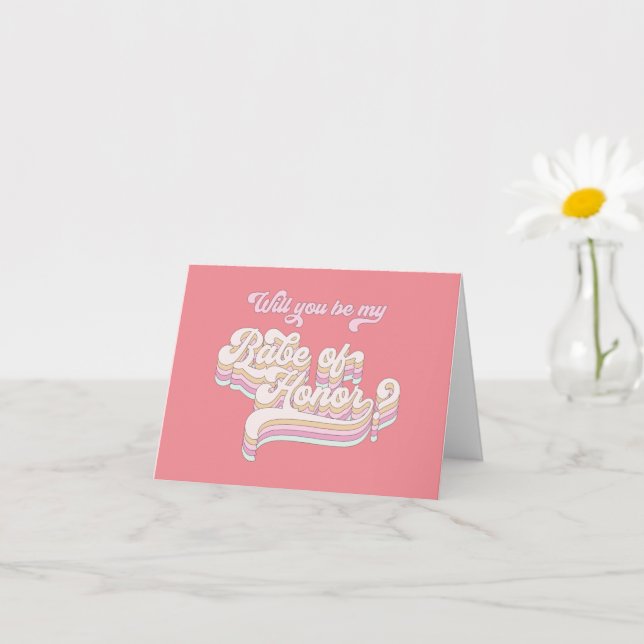 Tarjeta ¿Serás mi nene de honor, mi propuesta de novia? (Planta pequeña)