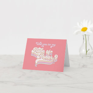 Tarjeta ¿Serás mi nene de honor, mi propuesta de novia?