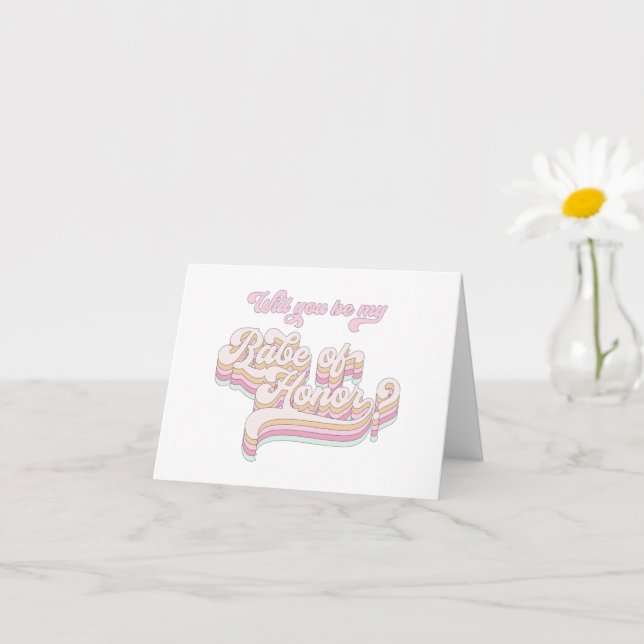 Tarjeta ¿Serás mi nene de honor, mi propuesta de novia? (Planta pequeña)