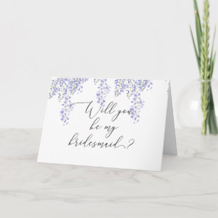 Tarjeta ¿Serás Mi Novia? Lavender Wisteria
