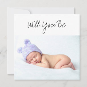Tarjeta ¿Serás mi padre, el bebé que lleva una foto de un 
