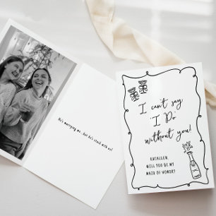 Tarjeta ¿Serás mi... Propuesta de novias de Doodle de Cham