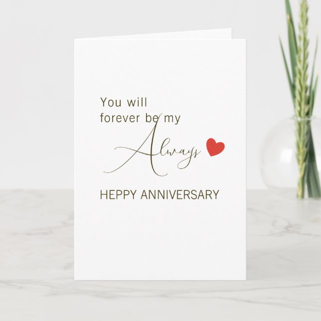 Tarjeta Serás Mi Siempre Para Siempre – Amor Romántico (Anverso)