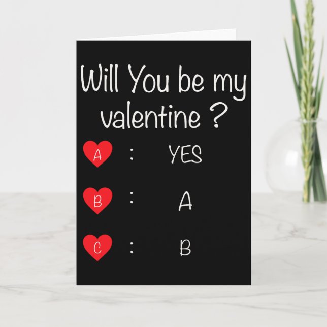 Tarjeta ¿Serás mi Valentín1  (Anverso)