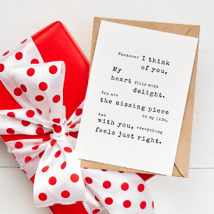 Tarjeta ¿Serás Mío? - Un rompecabezas único revela la cita