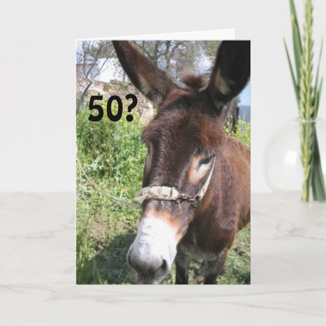 TARJETA SERÉ EL TÍO 50 DE DONKEY (Anverso)
