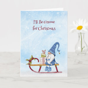 Tarjeta Seré ganome para Navidades Personalizable Punny