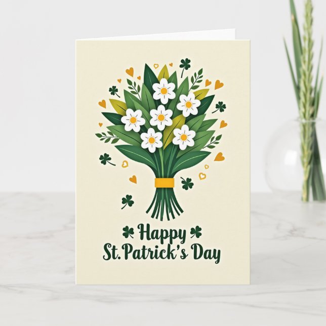Tarjeta serena del día de San Patricio (Anverso)