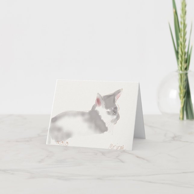 Tarjeta Serene Kitty (Anverso)